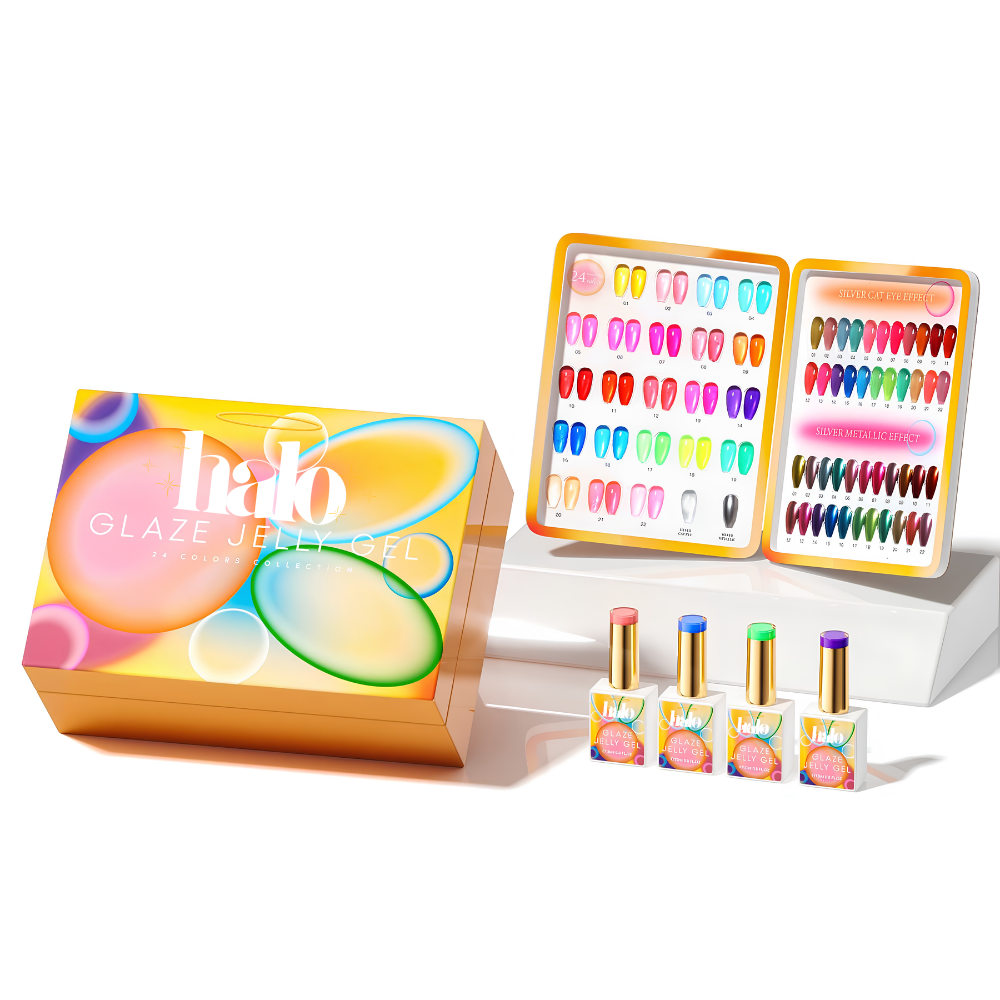 Shop Halo Glaze Jelly Gel Nail Polish Collection - 24 pc