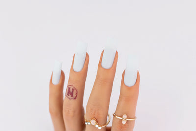 hands wearing M003 Moon Dust Matching Trio by Notpolish