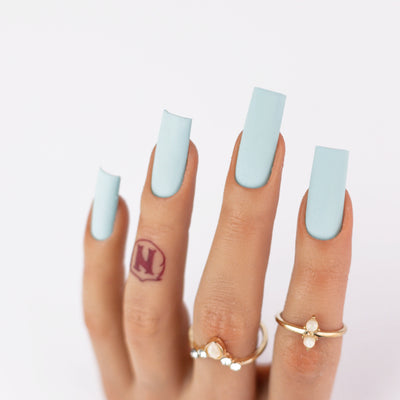 hands wearing M108 Pool Party Matching Trio by Notpolish