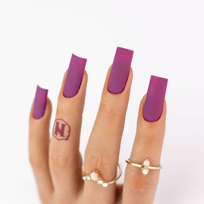 hands wearing M113 Big Plum Matching Trio by Notpolish