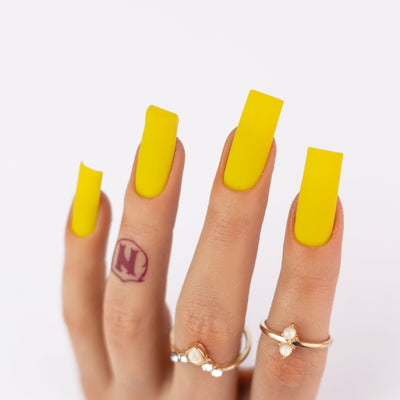 hands wearing M120 Golden Hour Matching Trio by Notpolish