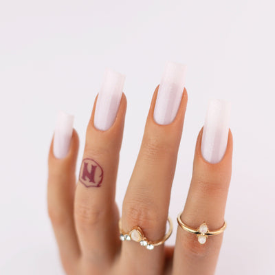 hands wearing M096 Blissful Purple Matching Trio by Notpolish