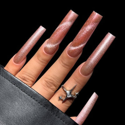 hands wearing MFX503 Rosebud Magnetic FX Gel by Kiara Sky