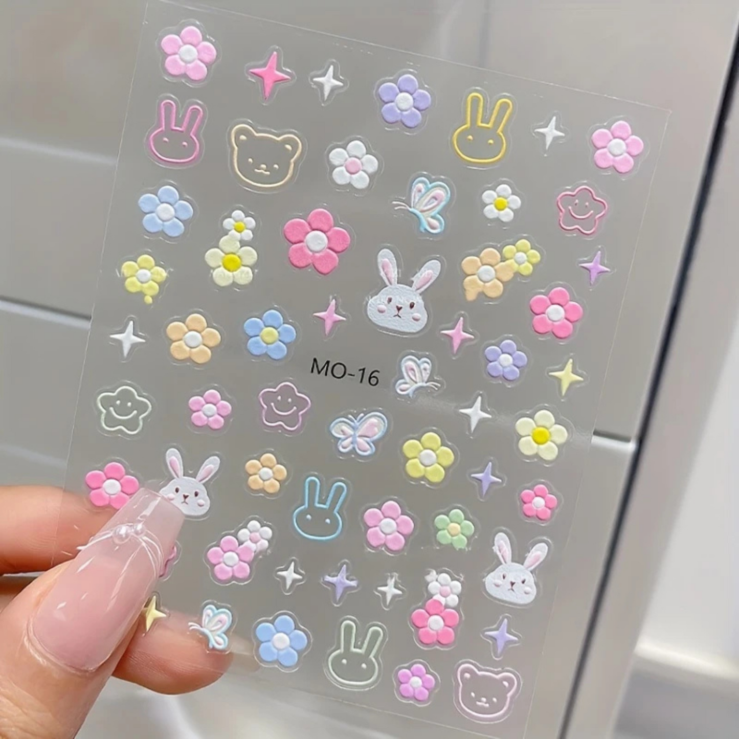 Nail Art Stickers - Cute Bunny & Bears (MO-16)