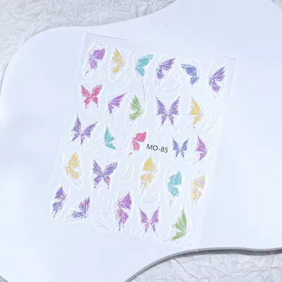 Holographic Butterfly Nail Art Stickers