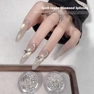 Nail Charms - Crystals Flat Back Snake Hand