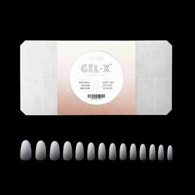 Apres Gel-X Ombre Tips (210pc) - Natural Medium Round