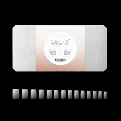 Apres Gel-X Ombre Tips (210pc) - Natural Short Square
