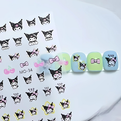 Nail Art Stickers - Kuromi (MO-34) ex1