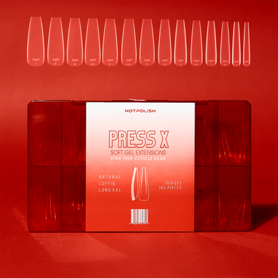 Notpolish I Natural XXLong Coffin - Press X Tips 630pc