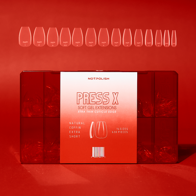 Notpolish I Natural Extra Short Coffin - Press X Tips 630pc