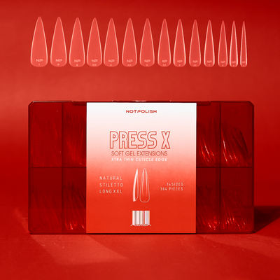 Notpolish I Natural XXLong Stiletto - Press X Tips 630pc
