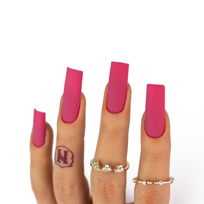 hands wearing OG188 Berry Unique Trio by Notpolish