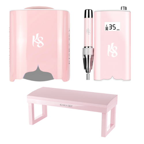Pink Beyond Pro Vll Lamp + Drill + Arm Rest Bundle by Kiara Sky