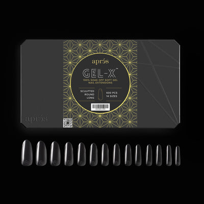 Example of Sculpted Long Round 2.0 Tips by Apres Gel-X