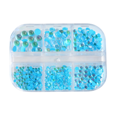 Teal Drop Water Droplet 3D Nail Art