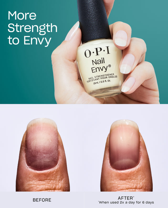 Before and After Use of the Nail Strengthener Nail Envy Tri-Flex by OPI