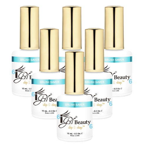 #6 Brush Saver Dip Essentials 0.5oz 6 Pack by iGel Beauty