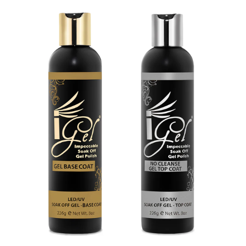 Base & No Cleanse Top Coat 8oz by iGel Beauty