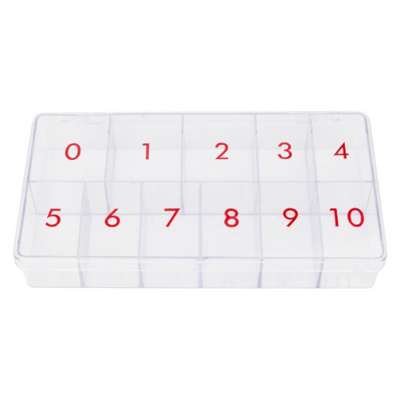 Empty Nail Tip Box (0-10) - Clear