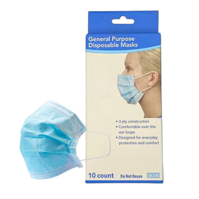 Disposable Face Mask 3ply 10pc (Blue)