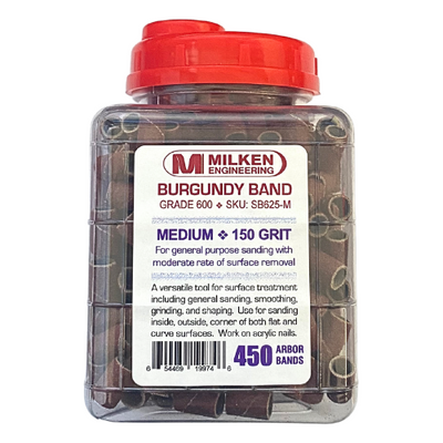 Medium Burgundy Sanding Band 450ct by Milken