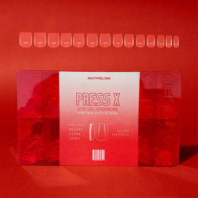 Natural Extra Short Square - Press X Tips 630pc by Notpolish