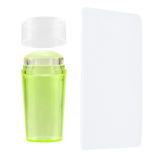 Round Neon Green Silicone Stamper