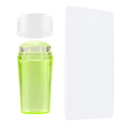 Round Neon Green Silicone Stamper