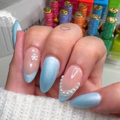 Allison Crystal 12 Grid Box - White Pearl