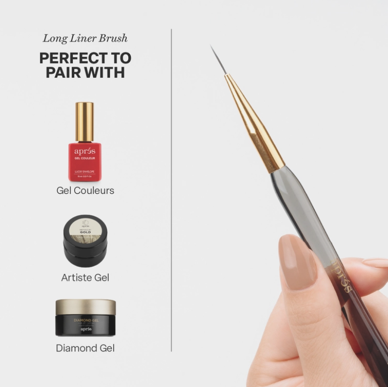 Apres Liner Brush w/ Nude Silicon Cap - Long Example