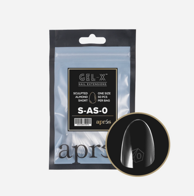 Sculpted Short Almond 2.0 Refill Tips Size #0 By Apres