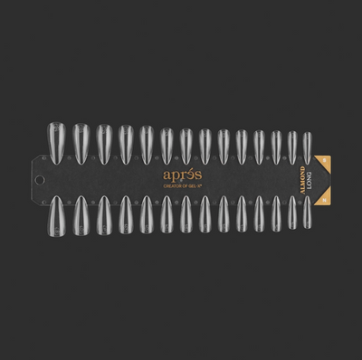 Apres Gel-X Tip black Swatch: Natural/Sculpted Long Almond