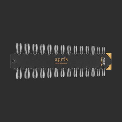 Apres Gel-X Tip black Swatch: Natural/Sculpted Medium Almond