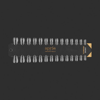 Apres Gel-X Tip black Swatch: Natural/Sculpted Short Almond