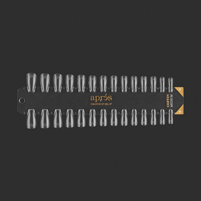 Apres Gel-X Tip black Swatch: Natural/Sculpted Medium Coffin