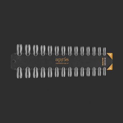 Apres Gel-X Tip black Swatch: Natural/Sculpted Medium Round