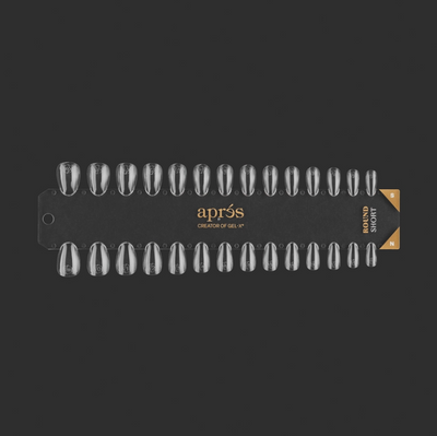 Apres Gel-X Tip black Swatch: Natural/Sculpted Short Round