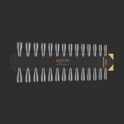 Apres Gel-X Tip black Swatch: Natural/Sculpted Long Stiletto