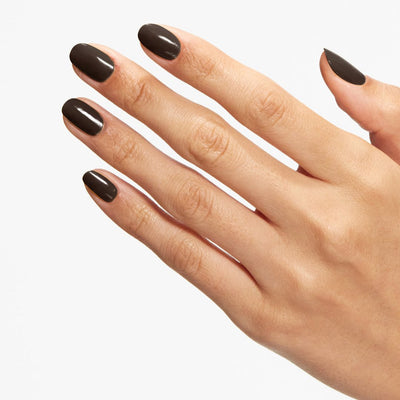 hands wearing F004 Brown To Earth Intelli-Gel Trio by OPI