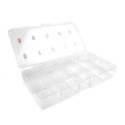 Empty Nail Tip Box (0-9) - Clear (Mini)