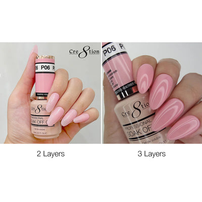 Cre8tion French Gel - P06 It's a Girl Prank layers