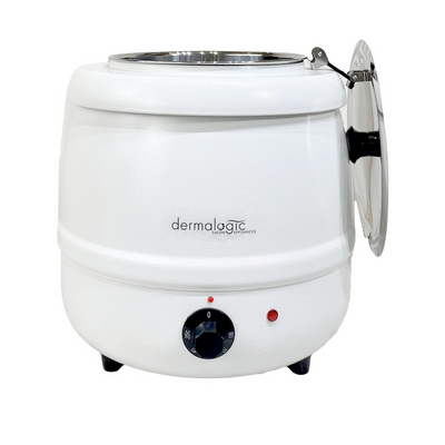 Dermalogic Paraffin Wax Kettle Warmer w/ 5oz Ladle 10L - White with lid