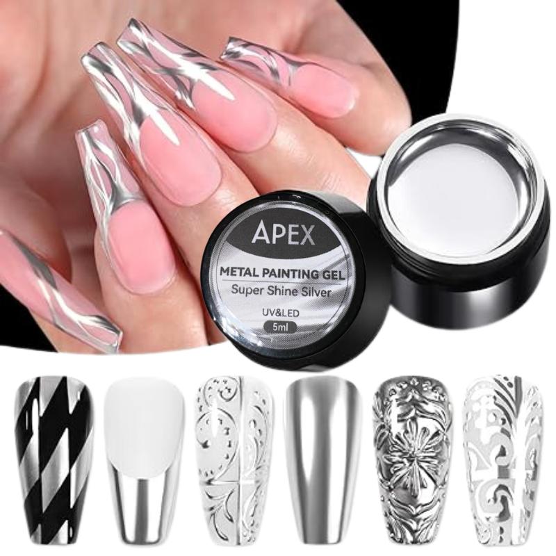 Super Shine Silver Metal Gel Pod by Apex