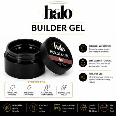 Halo Builder Gel - Bare Basics Collection 1oz - 12pc