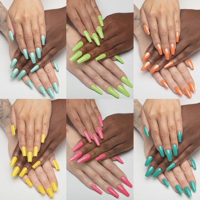 hands wearing Apres Summer Gel Set