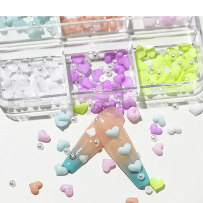 Assorted Art 6pc - Coloful Hearts