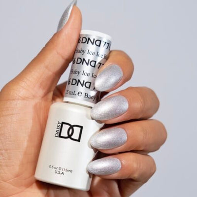 hands wearing DND Gel Polish - 776 Ice Ice Baby