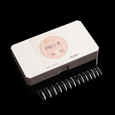 iGel Pro-X Soft Gel Nail Tips 600pc - Natural Long Almond front