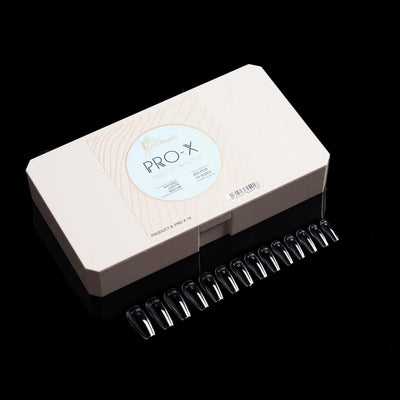 iGel Pro-X Soft Gel Nail Tips 600pc - Natural Medium Coffin front